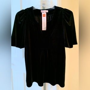 Jude Connally L Black Velvet Tunic Top